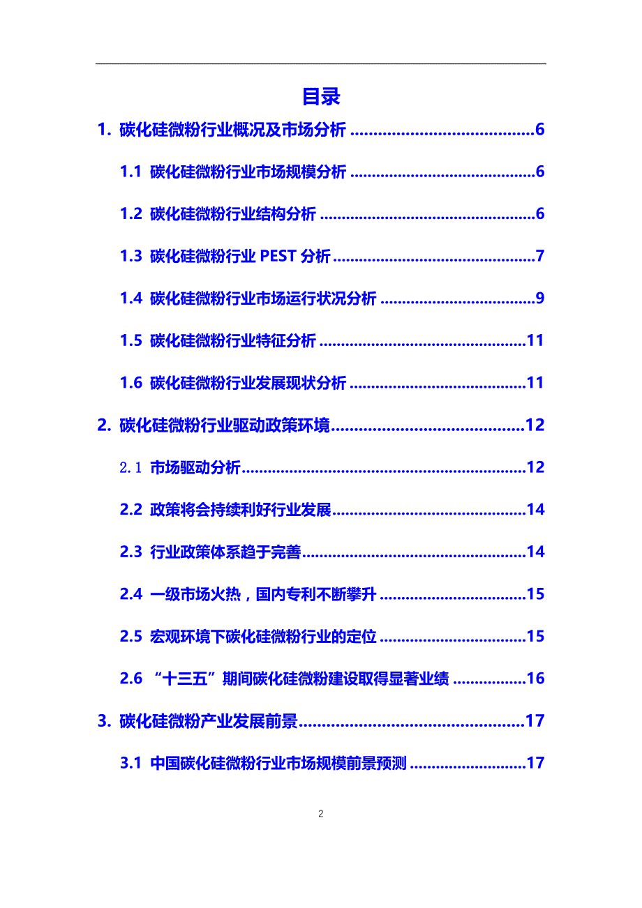 2020年碳化硅微粉行业调研分析及投资前景预测报告_第2页