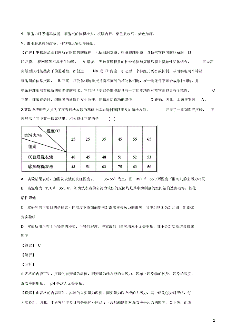 2020届全国学海大联考新高考押题冲刺模拟(十六)生物试卷.pdf_第2页