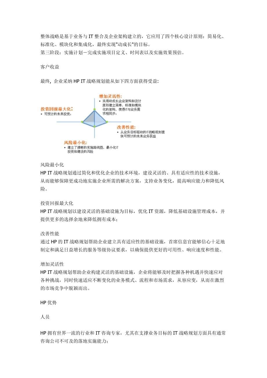 （战略管理）惠普IT战略规划解决方案_第5页