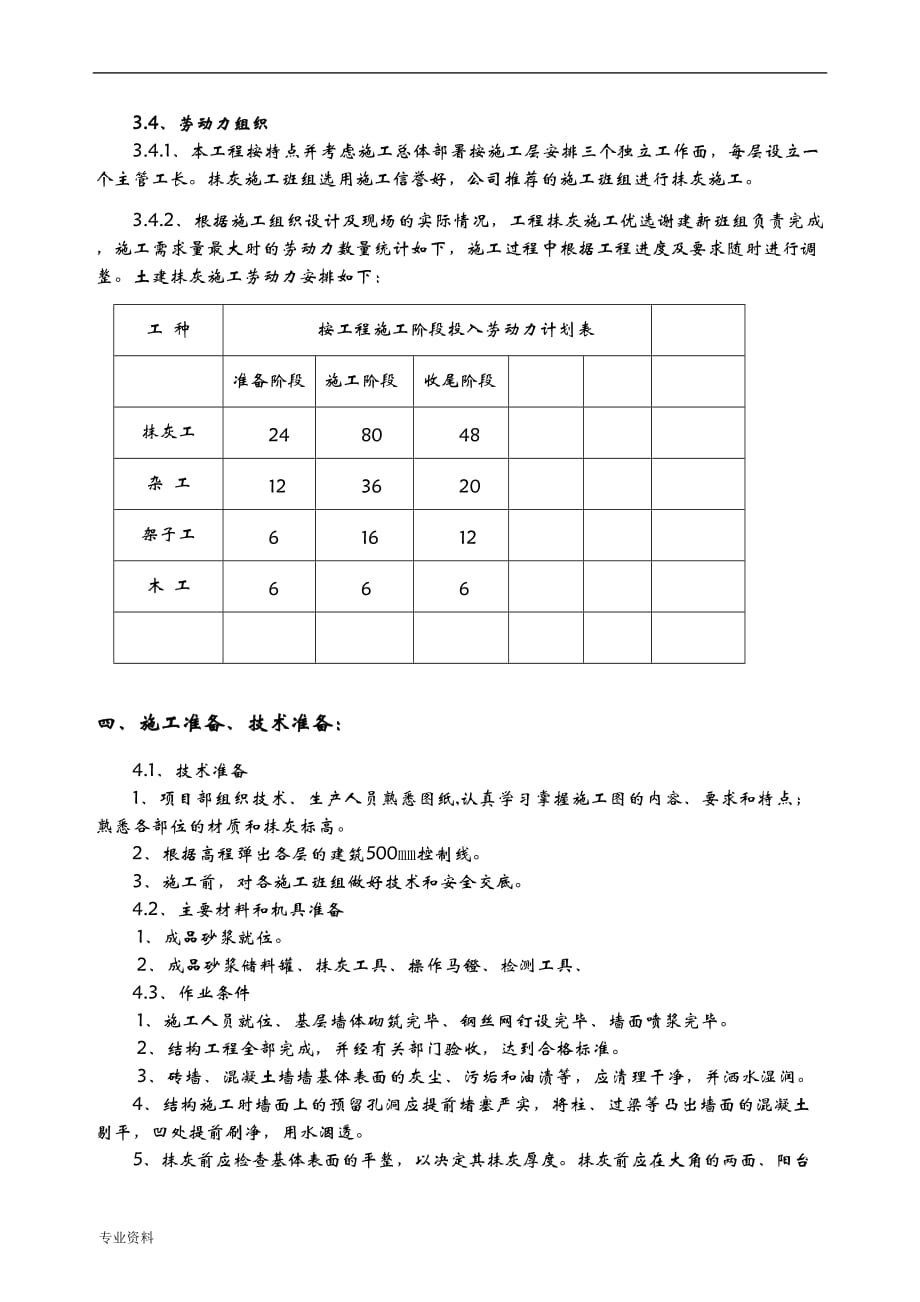 预拌砂浆抹灰施工组织设计_第4页