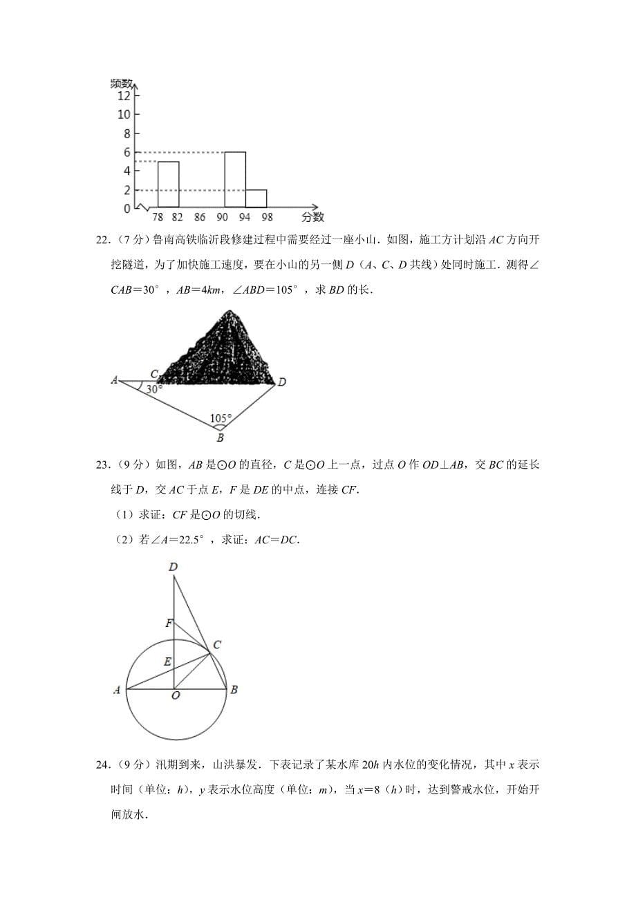 2019山东省临沂市中考数学试卷含解析版_第5页