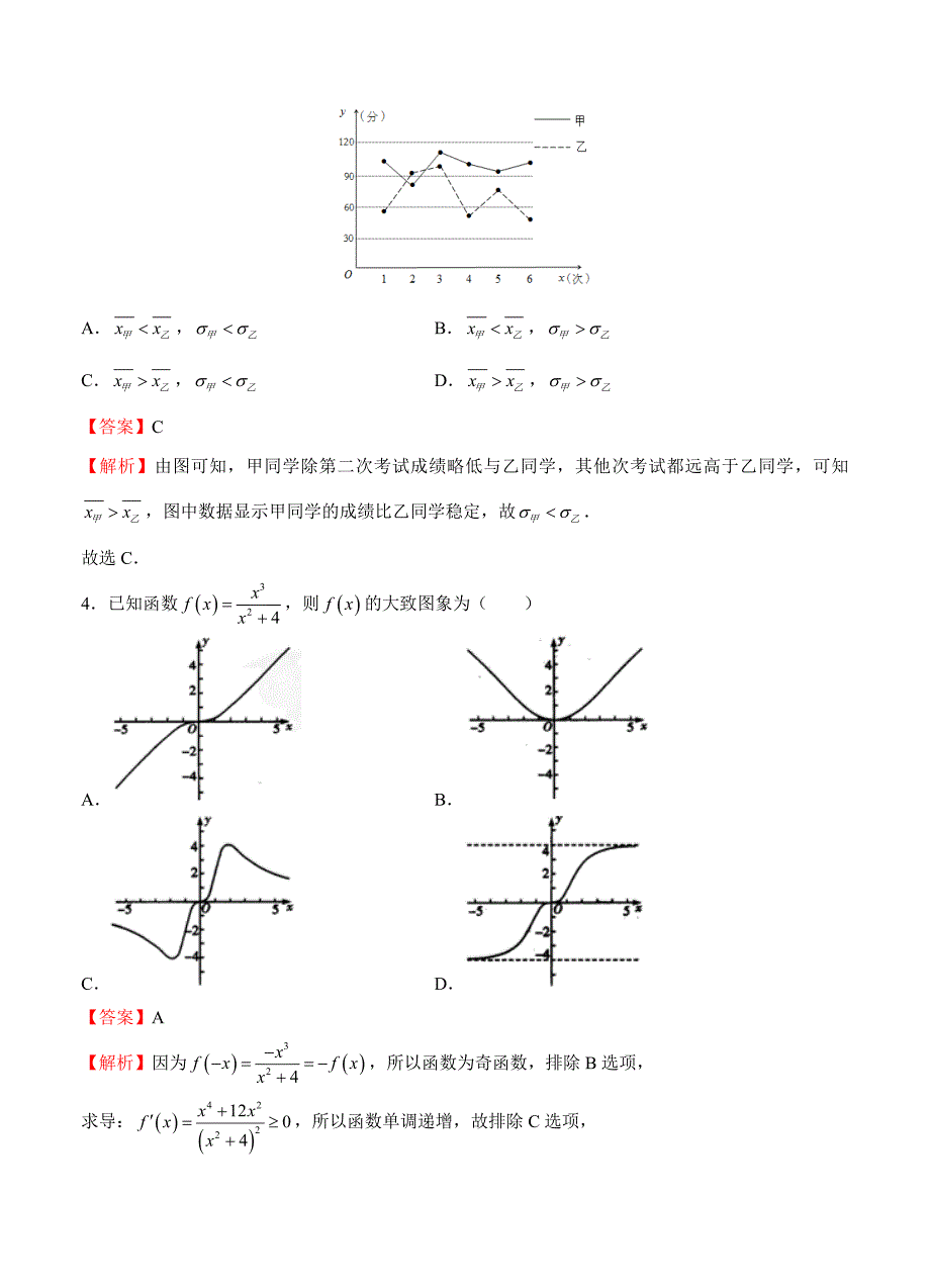 高三入学调研理科数学试卷（2）含答案_第2页