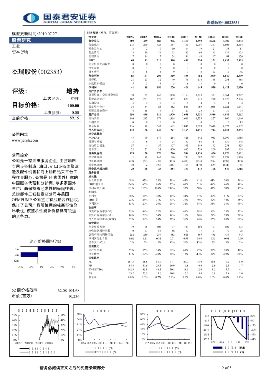 （售后服务）高速发展的油田服务及设备供应商_第2页