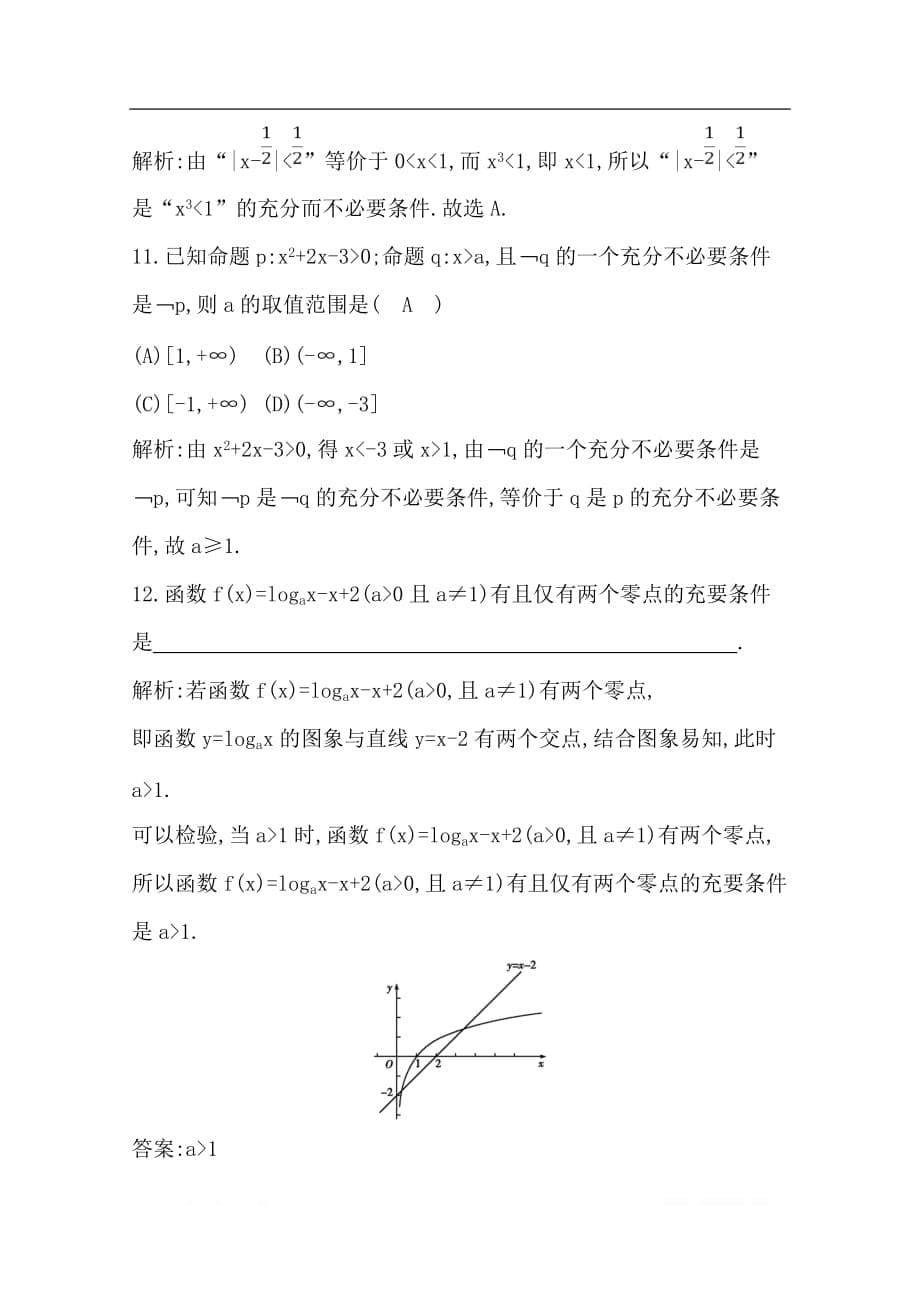 2020版导与练一轮复习理科数学习题：第一篇　集合与常用逻辑用语（必修1、选修1-1） 第2节　命题及其关系、充分条件与必要条件_第5页