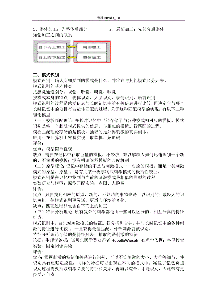 认知心理学考试重点笔记整理2017年01_第4页