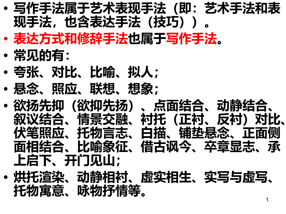 常见的写作手法与作用PPT课件.ppt_第1页