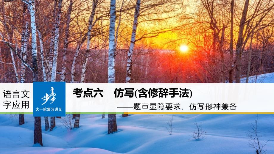 高考语文（全国）大一轮复习复习讲义课件：语言文字应用 考点六_第1页