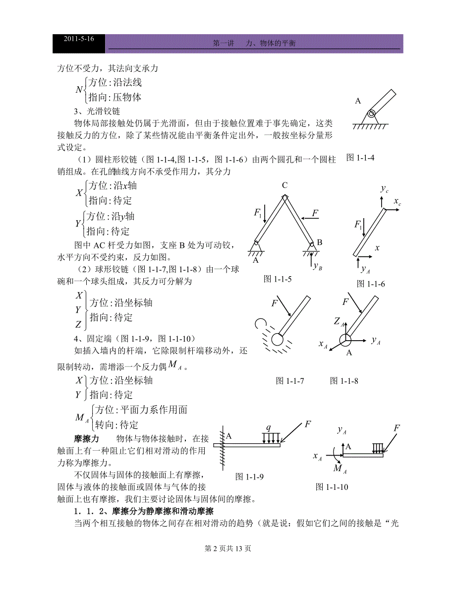 2011高中物理竞赛教程(超详细)-第十三讲--力、物体的平衡_第2页