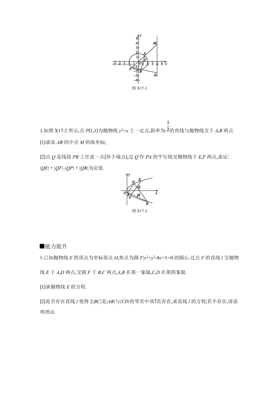 高三数学（理）复习题：模块五解析几何限时集训（十七）Word版含答案_第2页