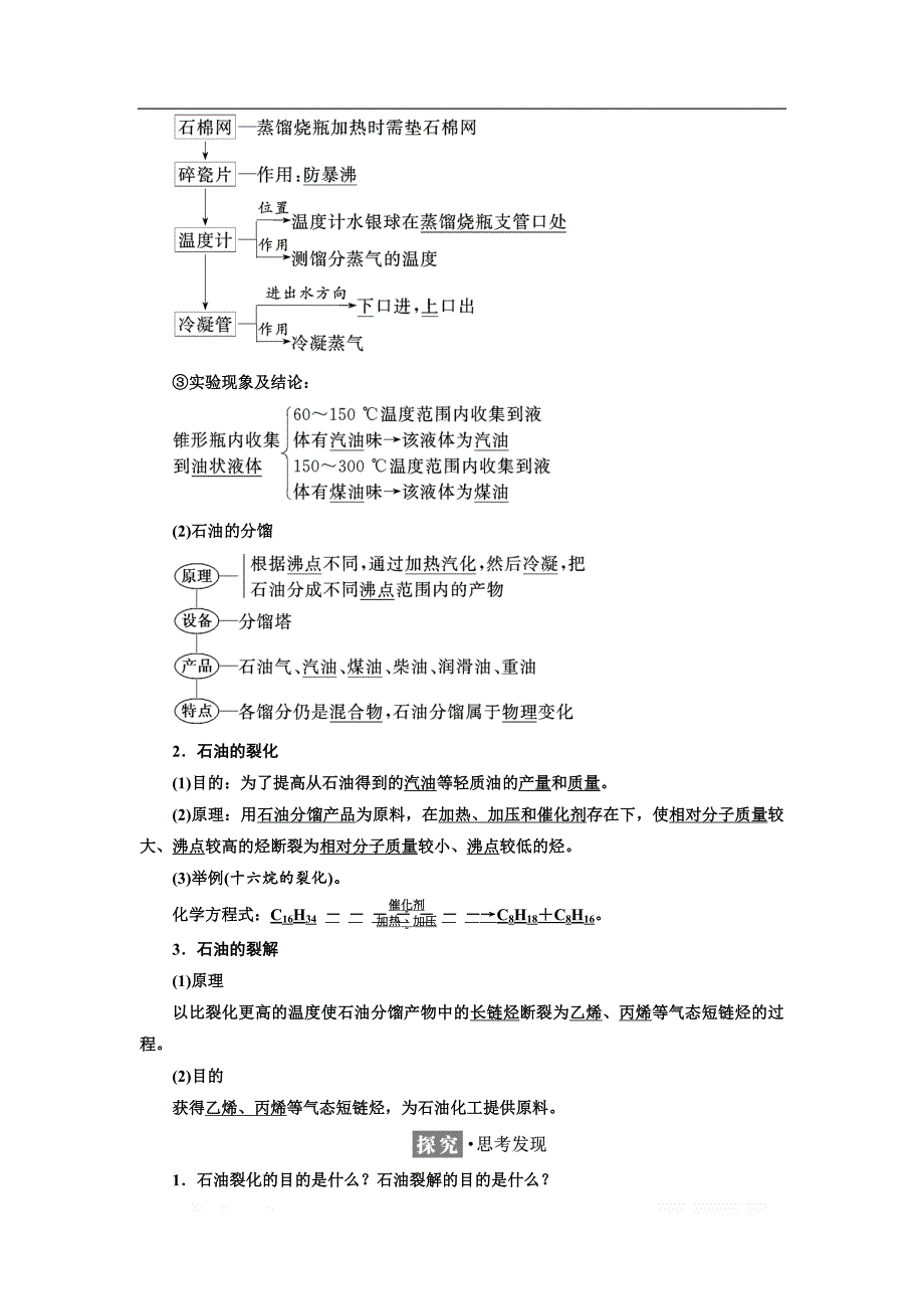 2018-2019学年化学同步苏教版必修2学案：专题3 第一单元 第二课时 石油炼制　乙烯_第2页