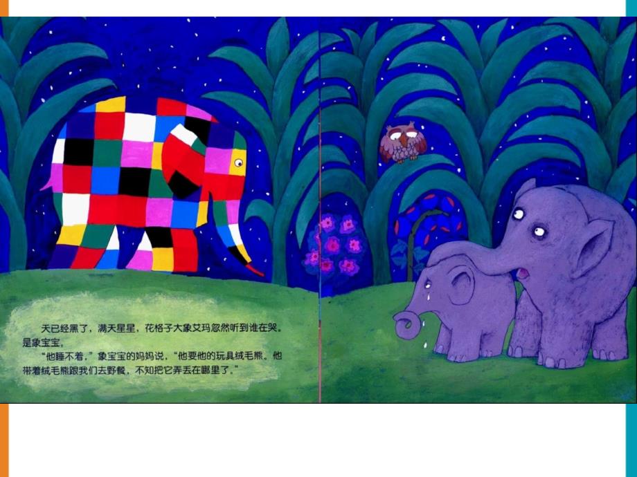 儿童故事绘本《花格子大象艾玛-艾玛找回绒毛熊》_第2页