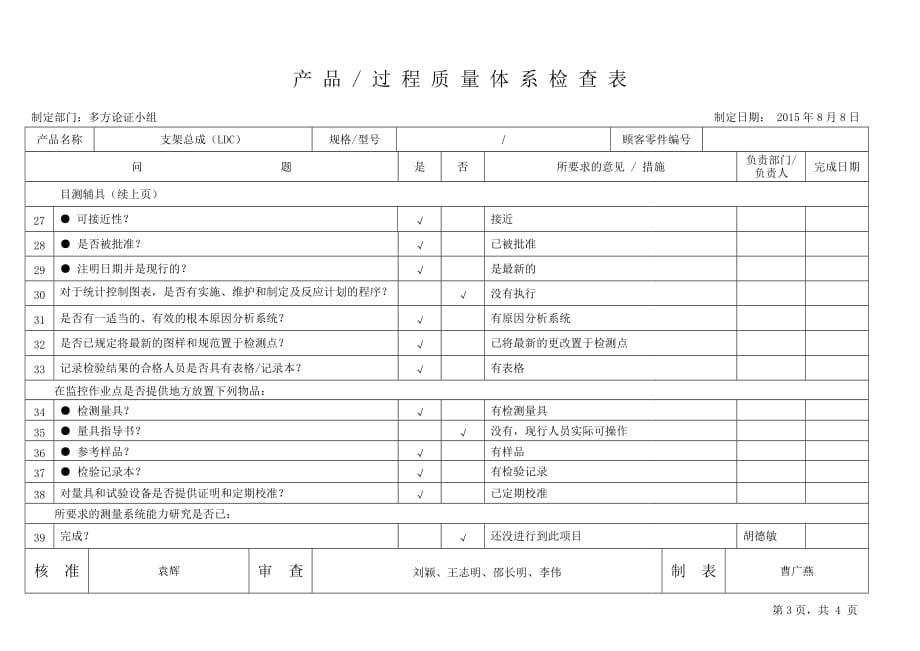 产品、过程质量体系检查表_第3页