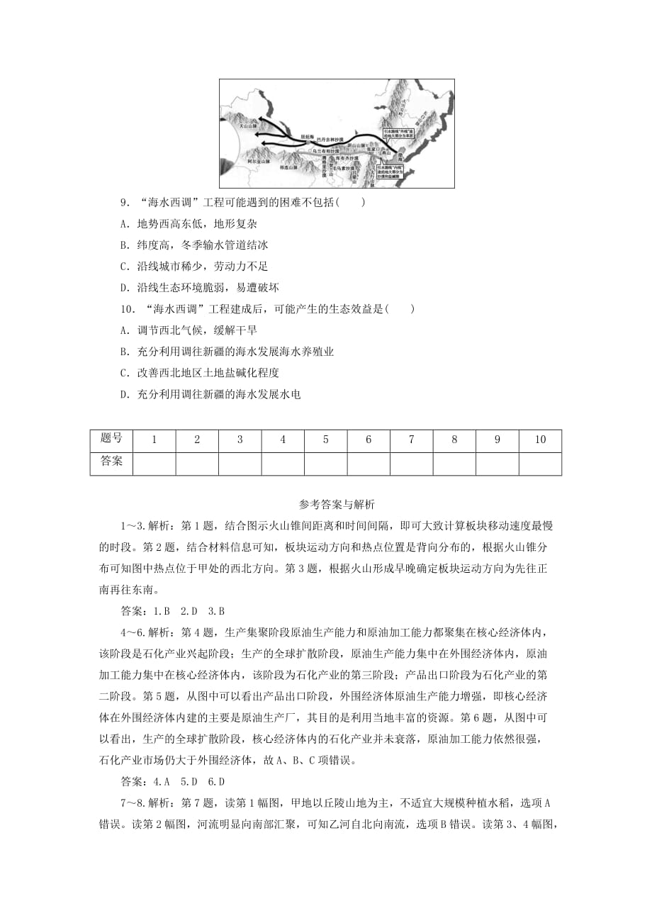 高考地理三轮冲刺抢分特色专项训练9第一篇选择题专项练九_第3页