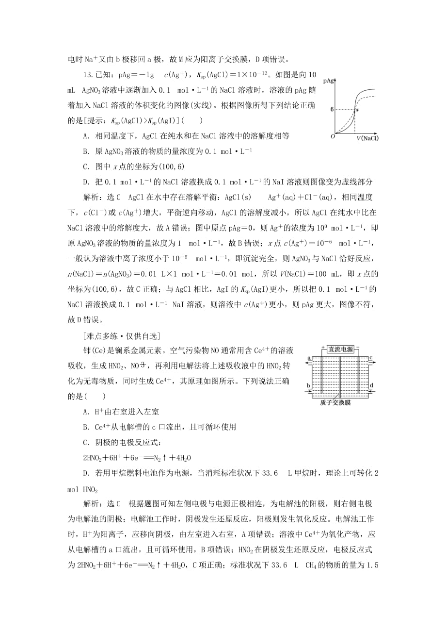 通用版版高考化学二轮复习巧训特训第三周选择题提速练三含解析_第3页