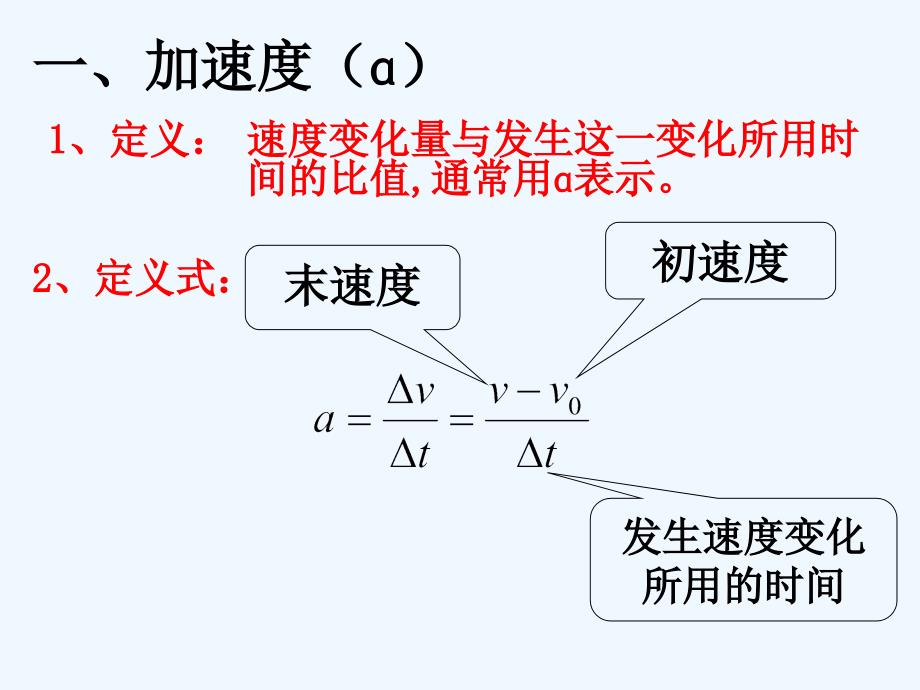 黑龙江省虎林市高级中学人教版高中物理必修一课件：1.5 速度变化快慢的描述_第4页