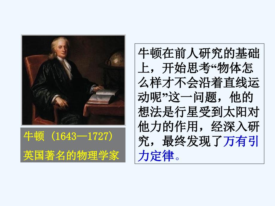 黑龙江省虎林市高级中学人教版高中物理必修二课件：6.2太阳与行星间的引力_第4页