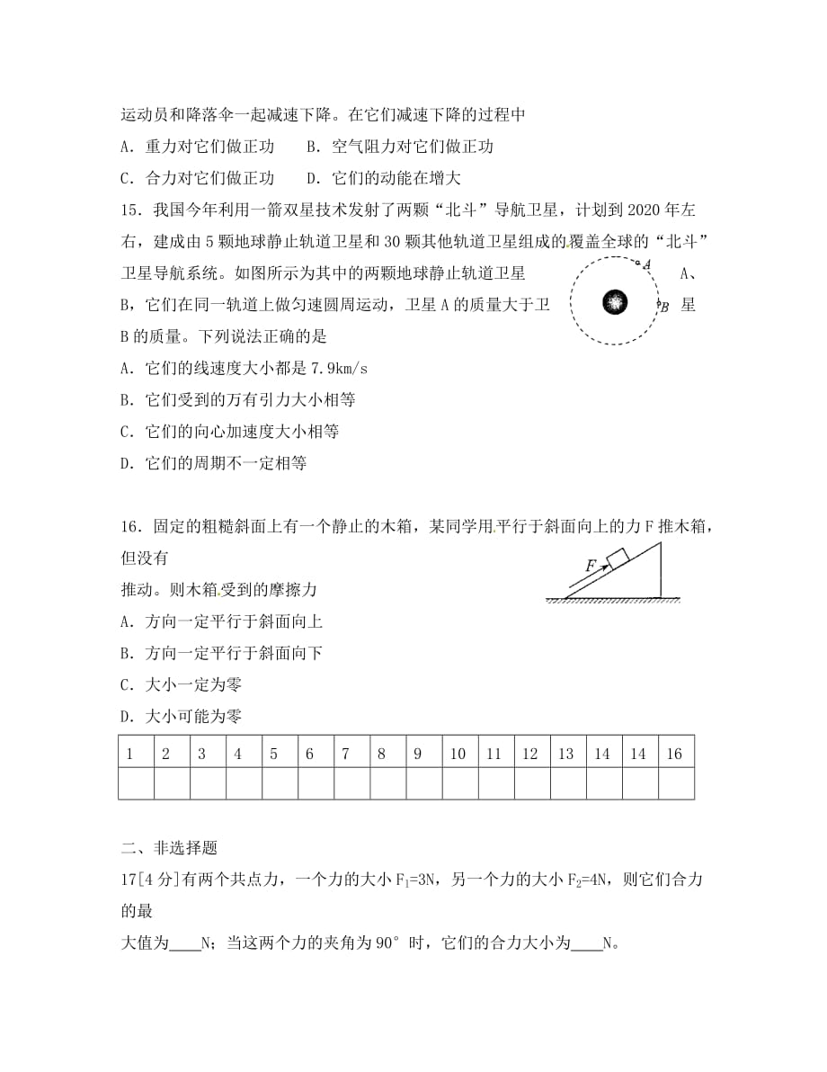 湖南省益阳国基实验学校2020学年高二物理下学期期中试题（无答案）_第4页