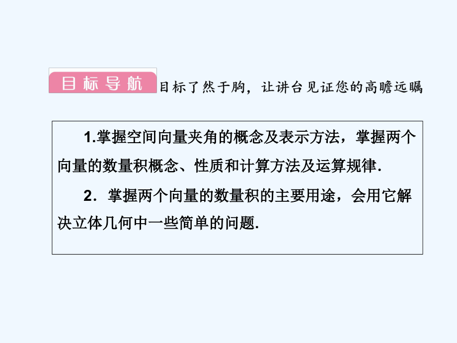 黑龙江省海林市朝鲜族中学高中人教A版数学选修2-1课件：3-1-3空间向量的数量积运算（1）新_第3页