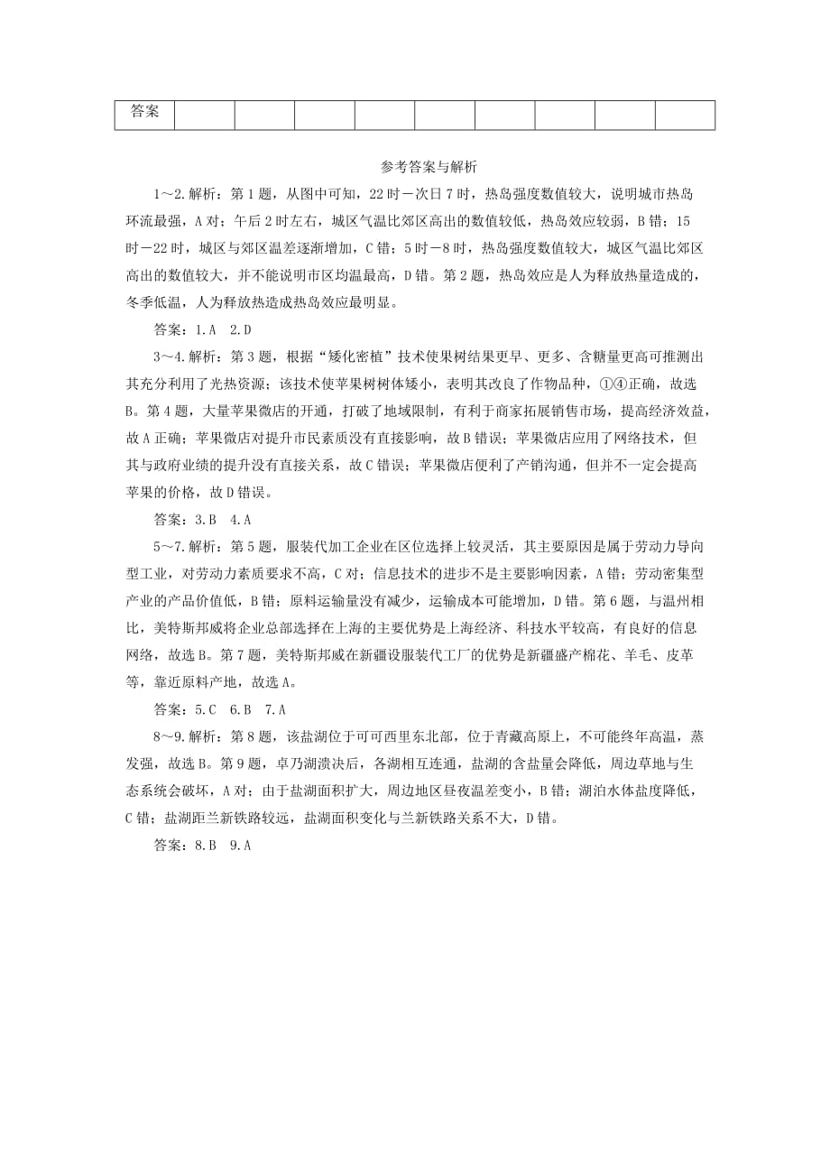 高考地理三轮冲刺抢分特色专项训练2第一篇选择题专项练二_第3页