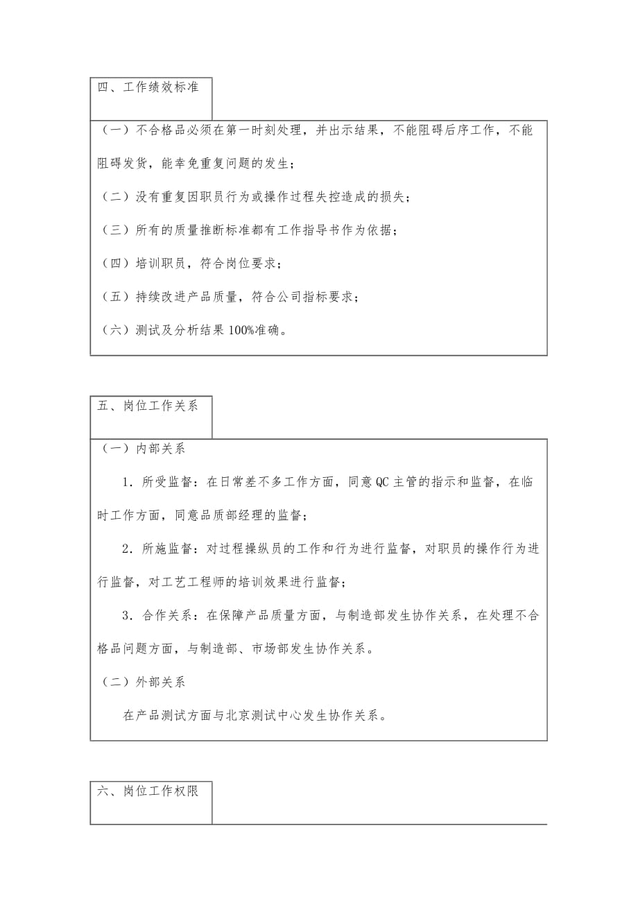 质量工程师工作说明书(doc 5页)_第3页