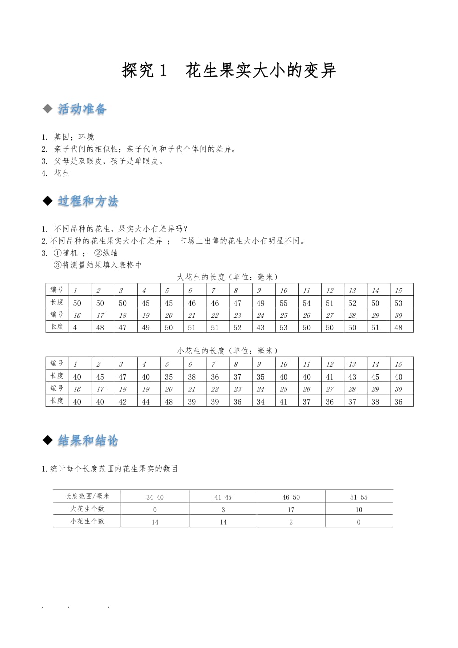 生物新人版8下探究活动报告册答案_第3页