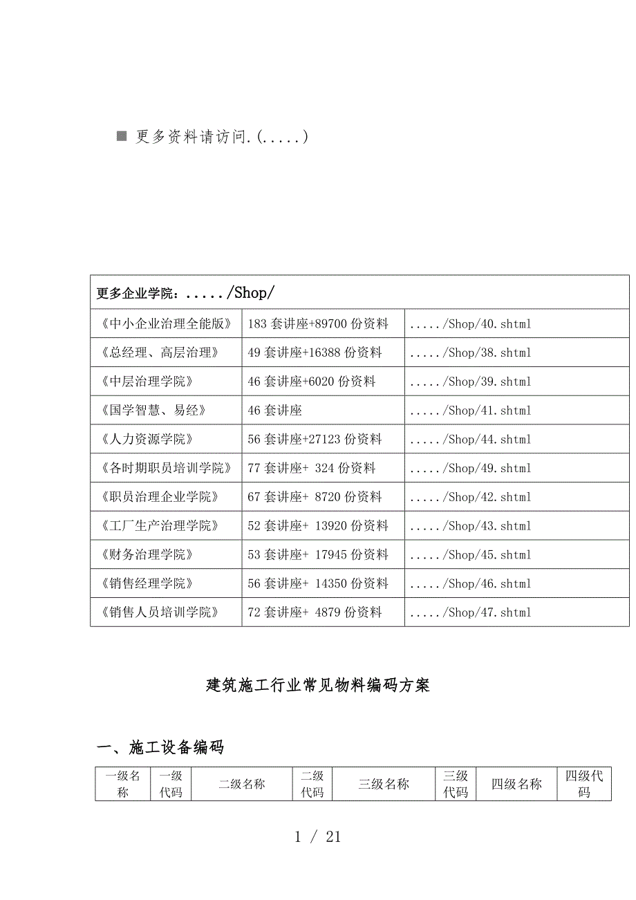 试议建筑施工行业常见物料编码预案_第1页