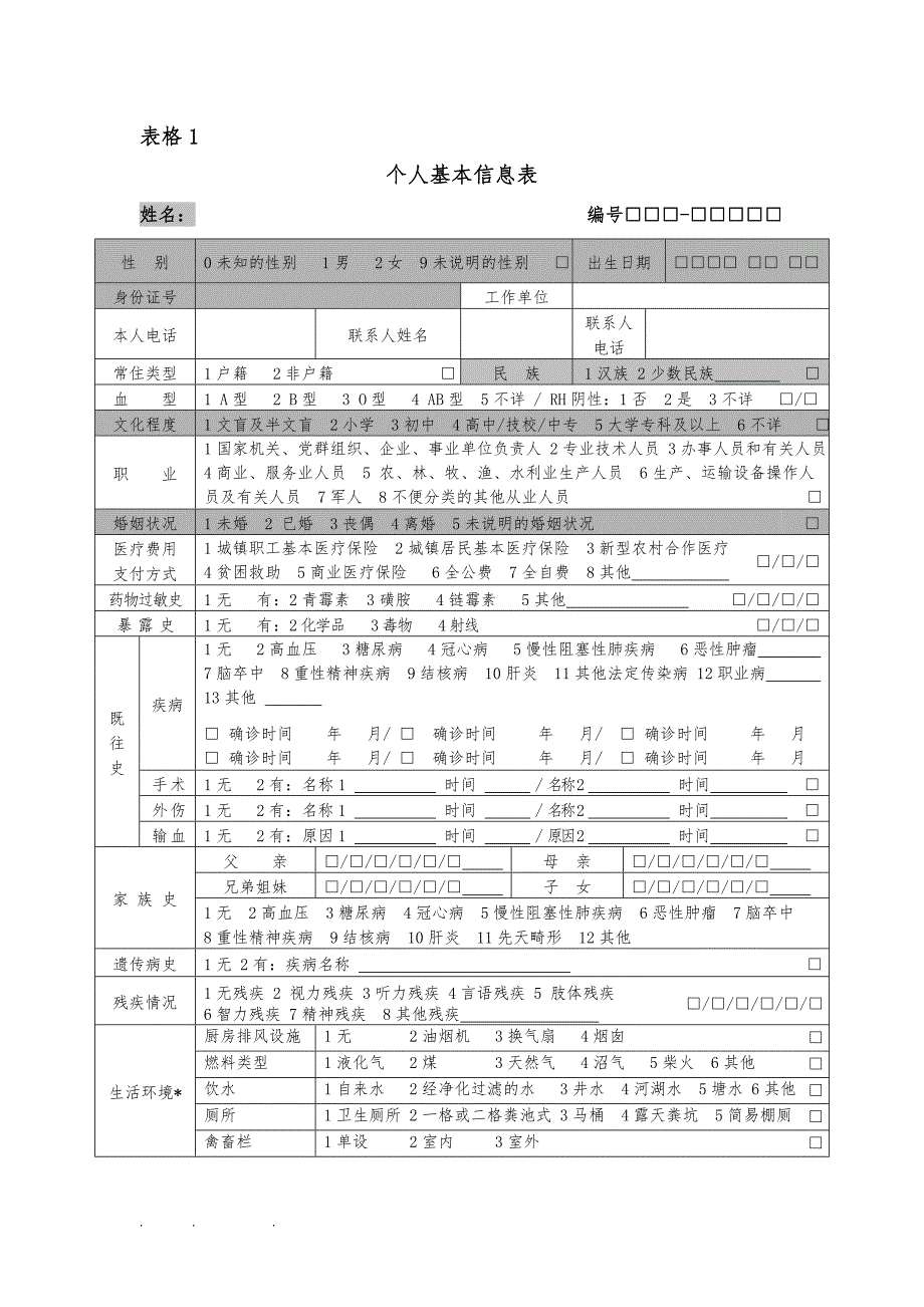 重性精神病管理表格模板_第1页