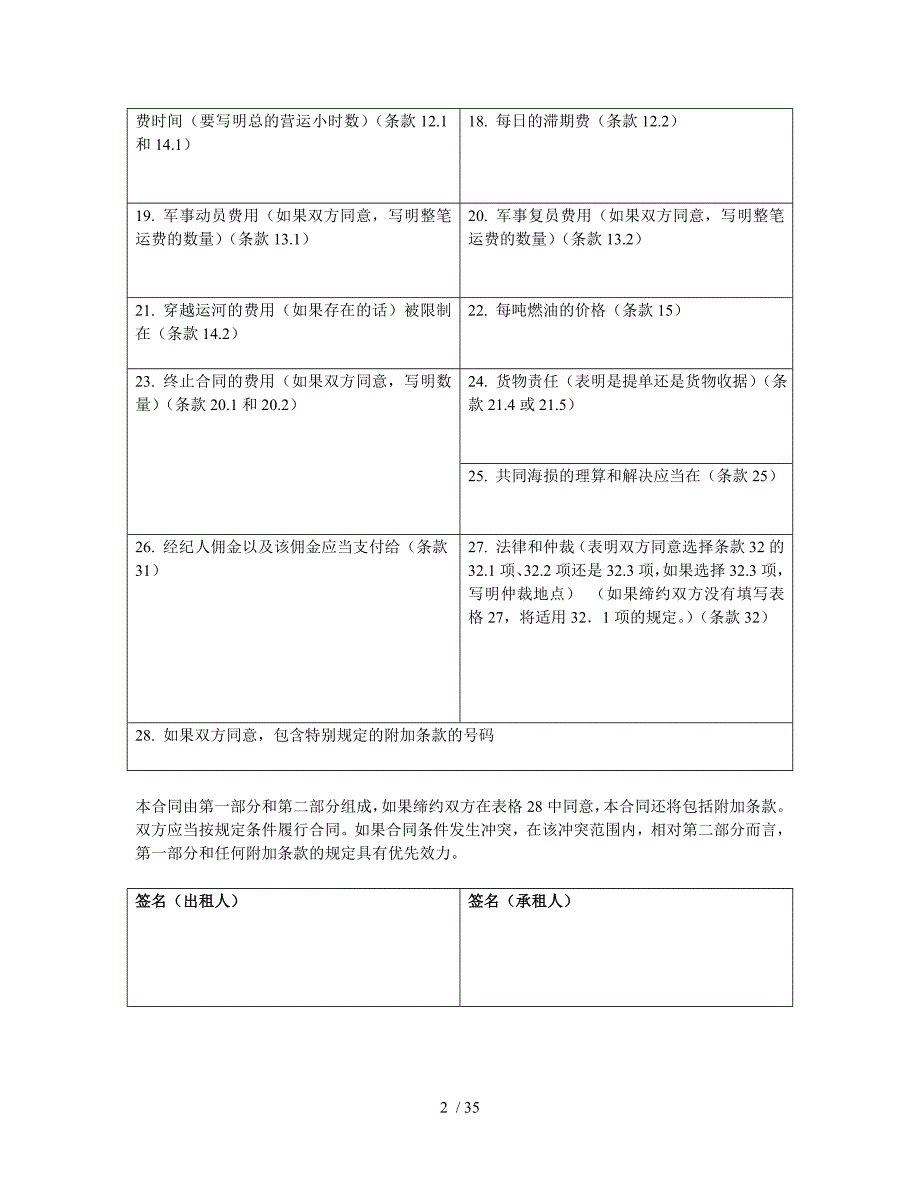 “HEAVYCON”标准运输合同_第2页