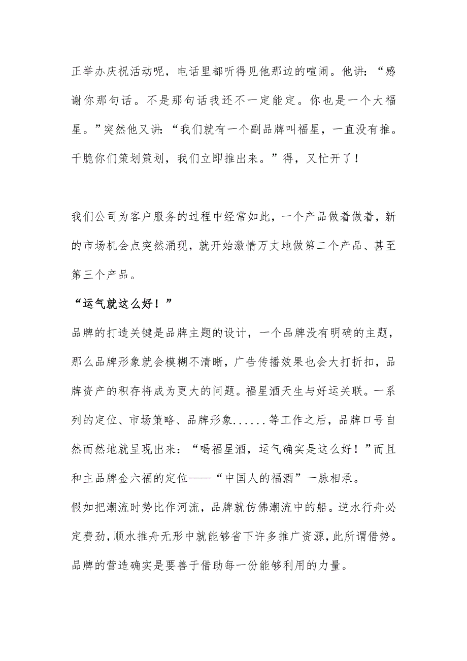金六福与福星酒广告规划手记(doc 9页)_第2页