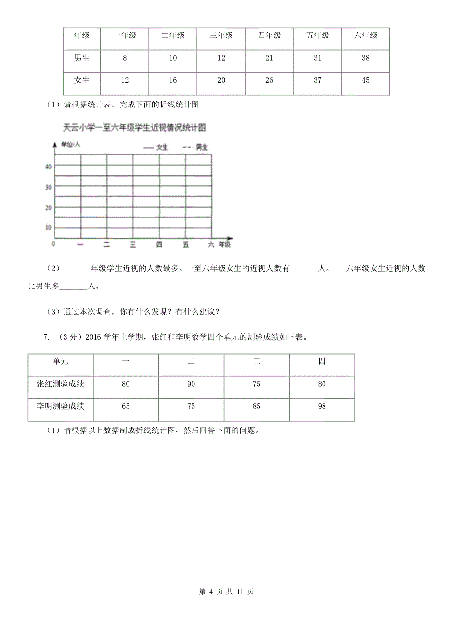 2018-2019学年小学数学人教版五年级下册第七单元折线统计图.doc_第4页