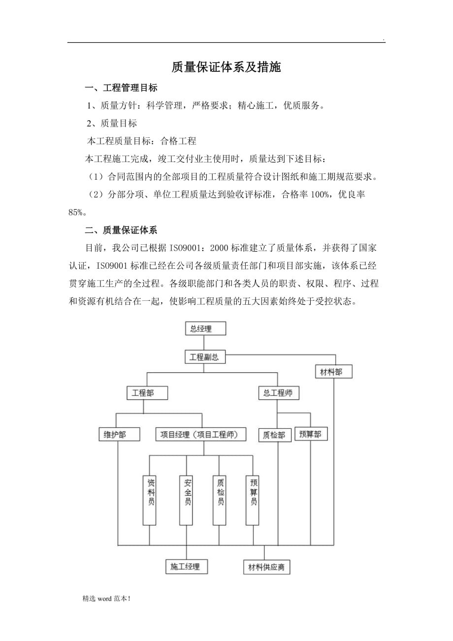 质量保证体系及措施最新版.doc_第1页