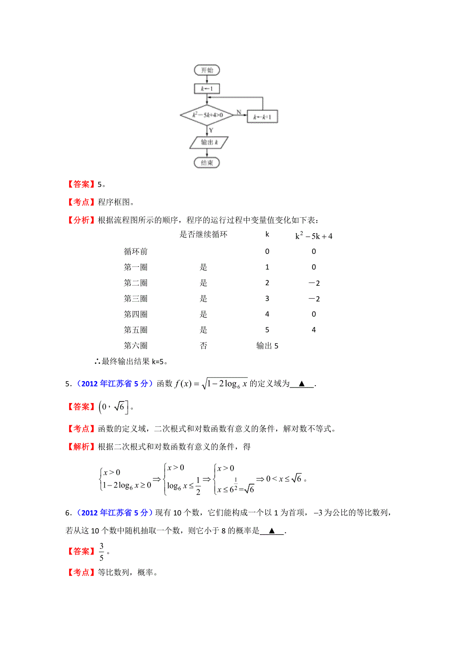 2012江苏高考数学试题解析版(王琪)含解析_第2页