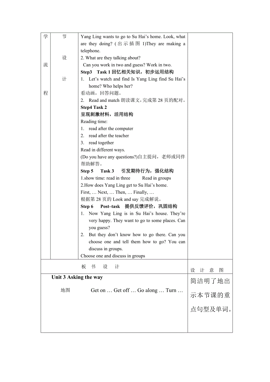 新译林英语五年级下册unit3 asking the way 集体备课_第2页