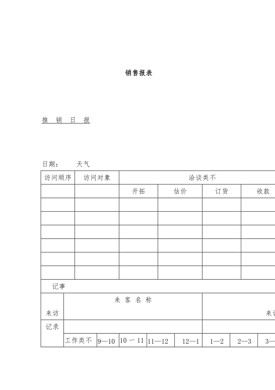 访问来访客户推销日报_第1页