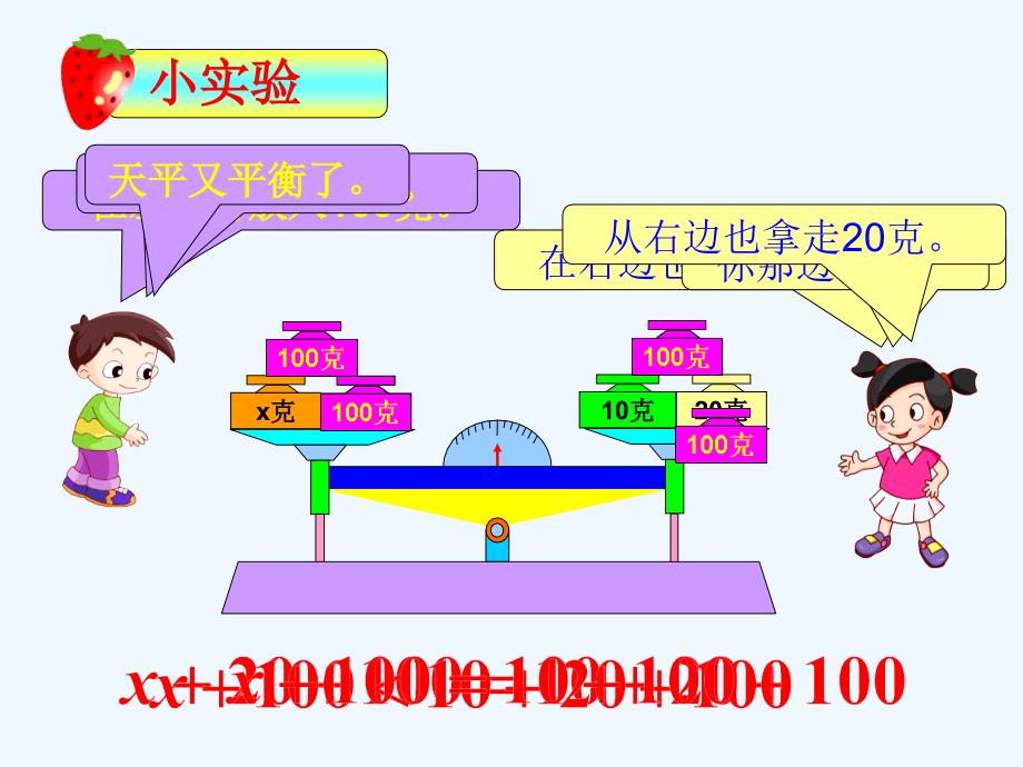 冀教版小学五年级数学上册等式的基本性质课件_第4页