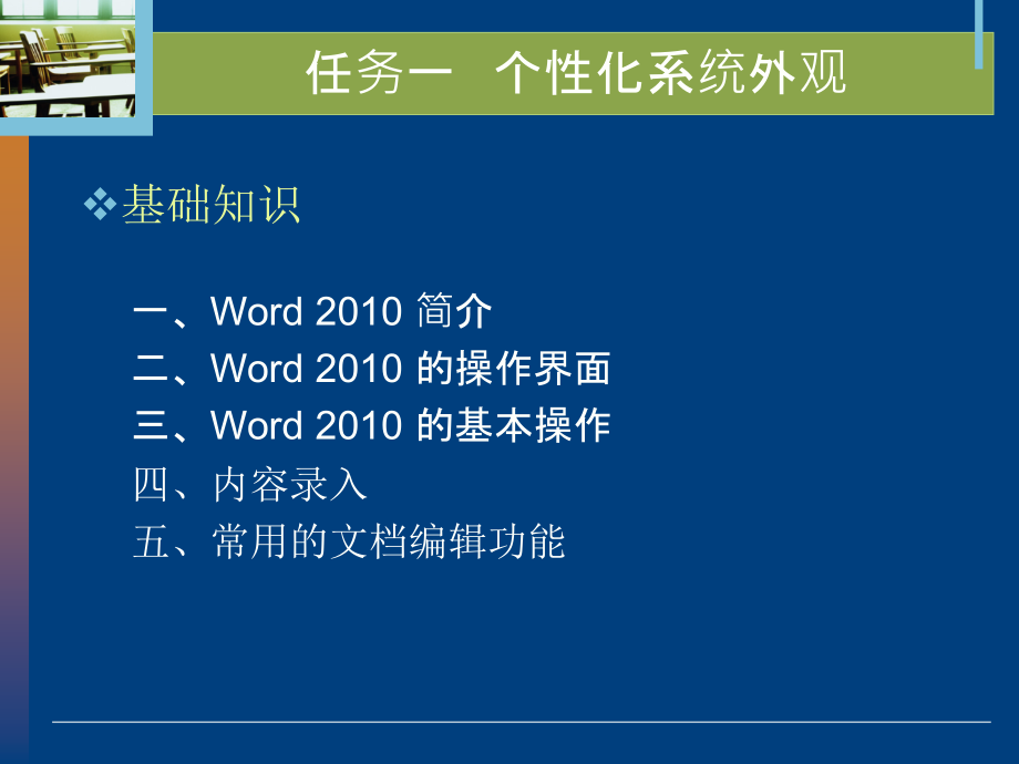 计算机应用基础Windows7+Office2010 03 教学课件 3 项目三 用 Word 2010 处理文字_第4页