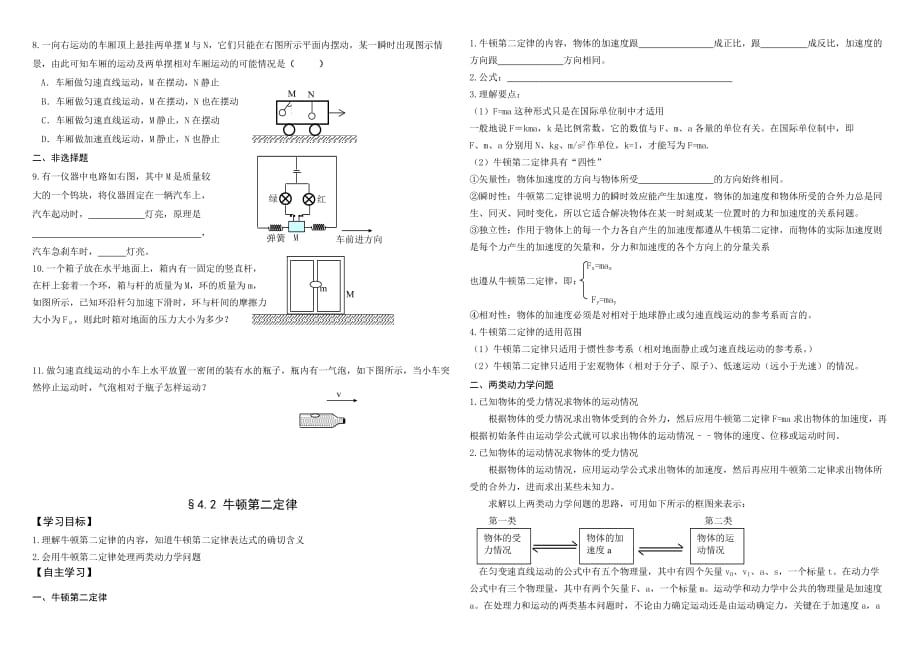 高中物理必修复习学案第四章.doc_第3页