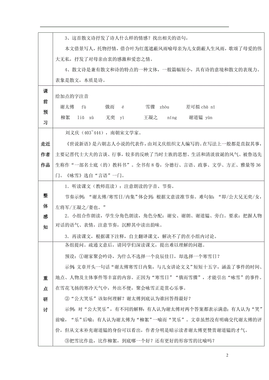 辽宁省辽阳市第九中学七年级语文上册《第5课世说新语两则》学案.doc_第2页