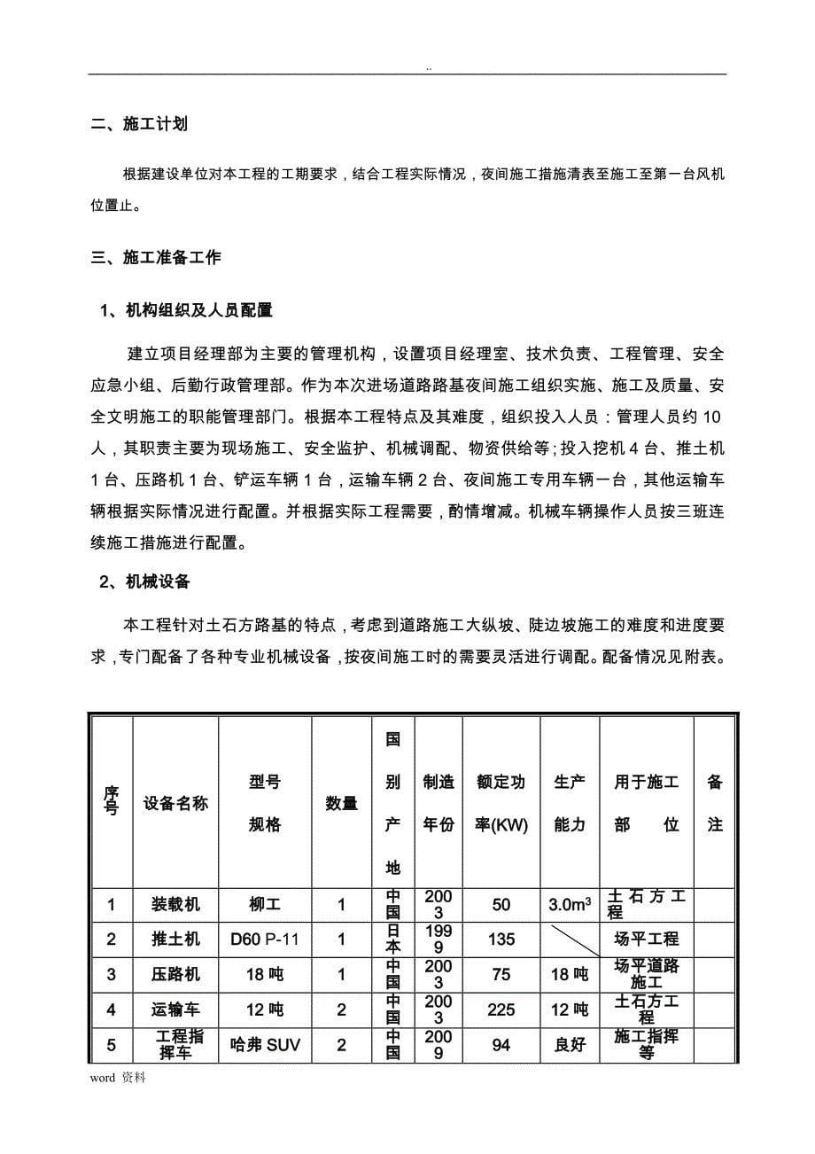 道路夜间施工措施_第5页