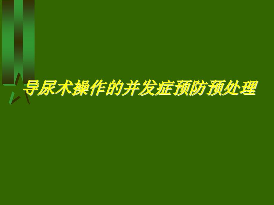 导尿术操作并发症的预防与处理 ppt课件_第1页