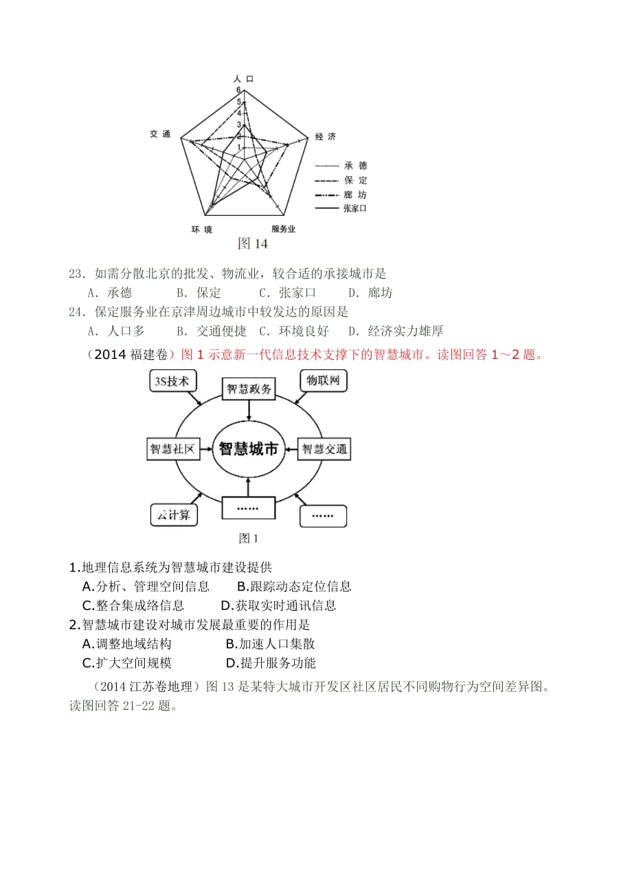 人口城市与城市化（2014高考真题）.doc_第3页