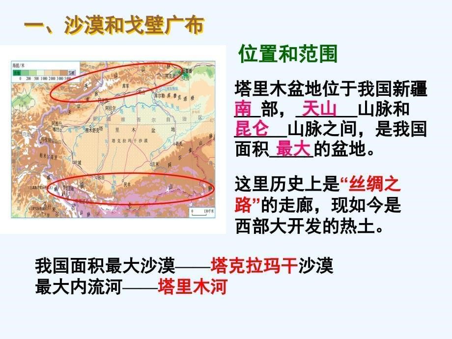 初中二年级地理干旱的宝地塔里木盆地_第5页