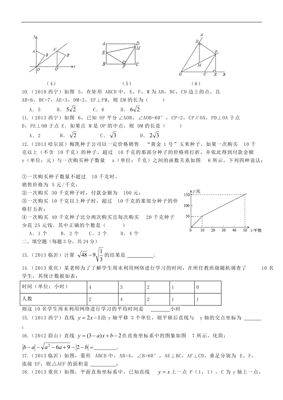 新人教版八年级下册数学期末试卷(常考题型)_第2页