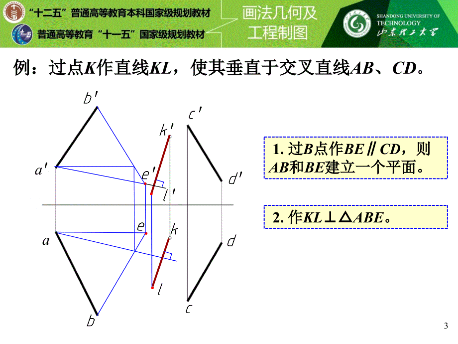 画法几何及工程制图机械类第3版配套教学课件王兰美02 几何元素的投影 第2章 几何元素的投影六 ——综合问题_第3页