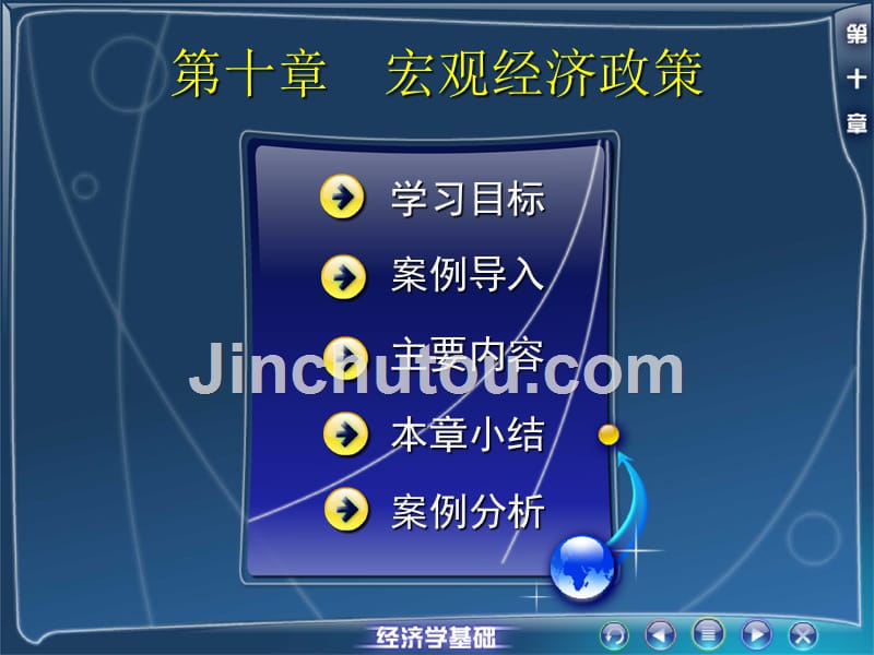 经济学基础 教学课件 作者 第二版 安徽刘源海电子教案 第十章 宏观经济政策_第1页