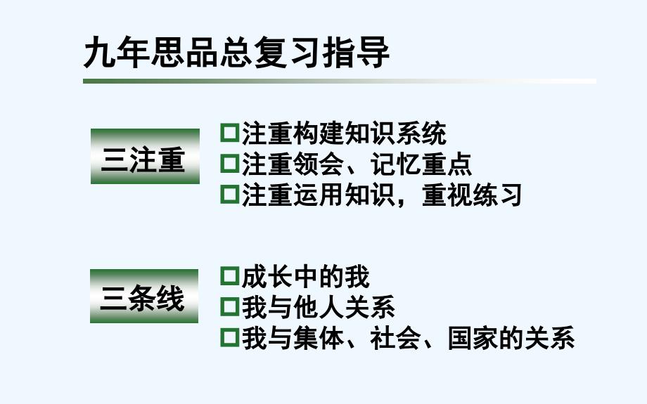 道德与法治初中三年级总复习指导_第2页