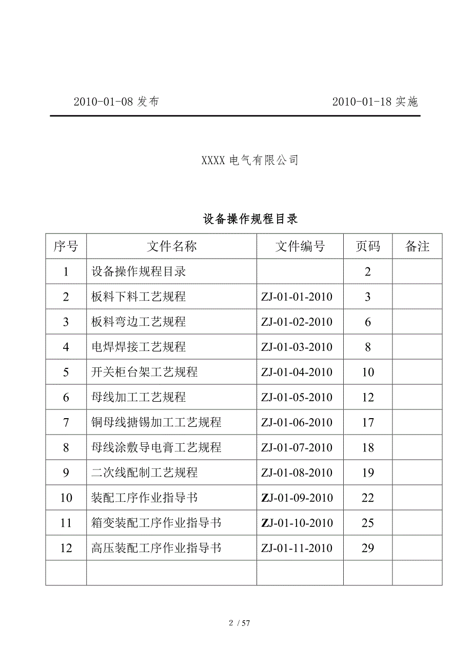 中压产品生产工艺文件_第2页