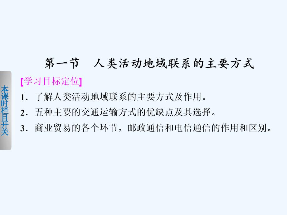 高中地理人类活动地域联系的主要方式课件_第1页