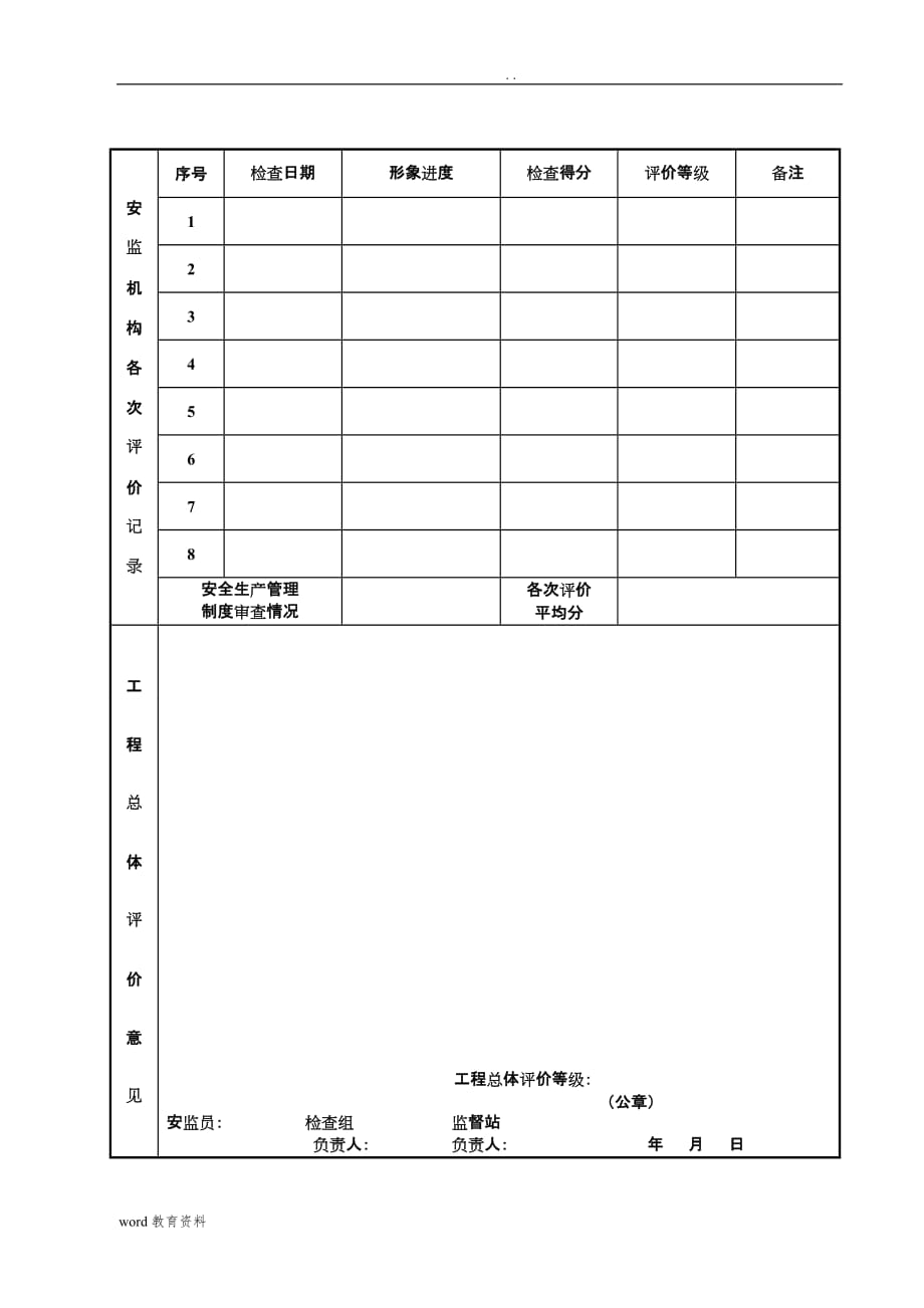 住房和城乡建设厅建设项目工程施工安全评价书建设项目工程施工安全评价表_第3页