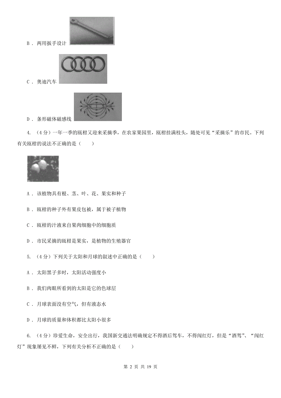 2019-2020学年九年级下学期科学模拟考试试卷C卷.doc_第2页